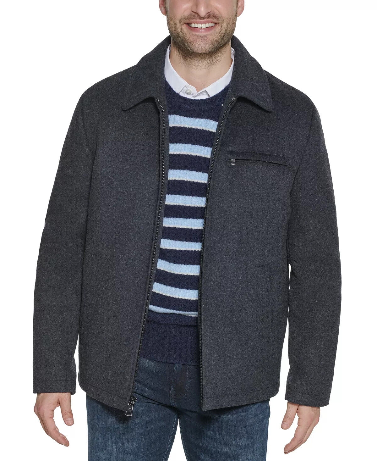 calvin klein men's wool jacket
