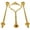 Gold, variant on 3 Tier Cake Stand Hardware Kits Heavy Duty for Tiered Fruit Cake Plate Stand Stable Handle Fitting Hardware Rod Cupcake Holder Support Silver Crown 1 Sets(Plate not Included)