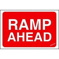 New Warning Plaque Wall Decor Warning Ramp Ahead Road Warning - Metal Tin Signs Yard Sign Office Sign Outdoor & Indoor Safety Sign 8 X 12 Inch