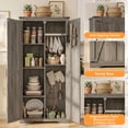 thumbnail image 6 of 72" H Farmhouse Storage Cabinet with Adjustable Shelves, Large Pantry Organize with 2 Barn Doors, Tall Freestanding Cabinet for Kitchen, Bathroom/Garage/Basement/Living/Utility Room, 6 of 8