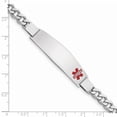 thumbnail image 3 of Sterling Silver Medical ID Cuban Curb Link Bracelet 7" - with Secure Lobster Lock Clasp (6mm), 3 of 3