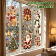 thumbnail image 4 of Christmas Window Clings Stickers for Glass Window Car Decor, Xmas Santa Claus Snowman Snowflake Reindeer Xmas Tree Decals Decorations for Party, Reusable, 4 of 5