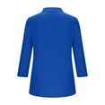 thumbnail image 7 of DAFPZW Women's 3/4 Length Sleeve V-Neck Collared Tops Summer Business Casual Pullover Work Shirts 2025, 7 of 7