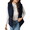 Navy Blue, variant on Mengpipi Women's Lightweight Quilted Gilet Autumn Winter Sleeveless Hooded Belted Waist Stand Collar Thermal Coat with Side Pockets S-2XL