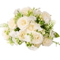 thumbnail image 2 of Sunsanly 1 Bunch Artificial Flowers, Fake Peony Silk Hydrangea Bouquet Decor Plastic Carnations Realistic Flower Arrangements Wedding Decoration Table Centerpieces, 2 of 8