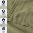 thumbnail image 2 of Superior Clara Cotton Striped Woven Blanket, Throw, Sage, 2 of 11