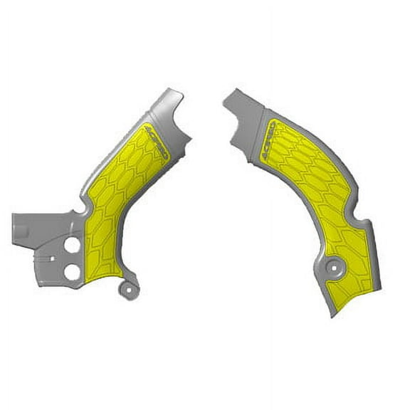 Acerbis X-Grip Gray/Yellow Frame Protectors (2686601120)