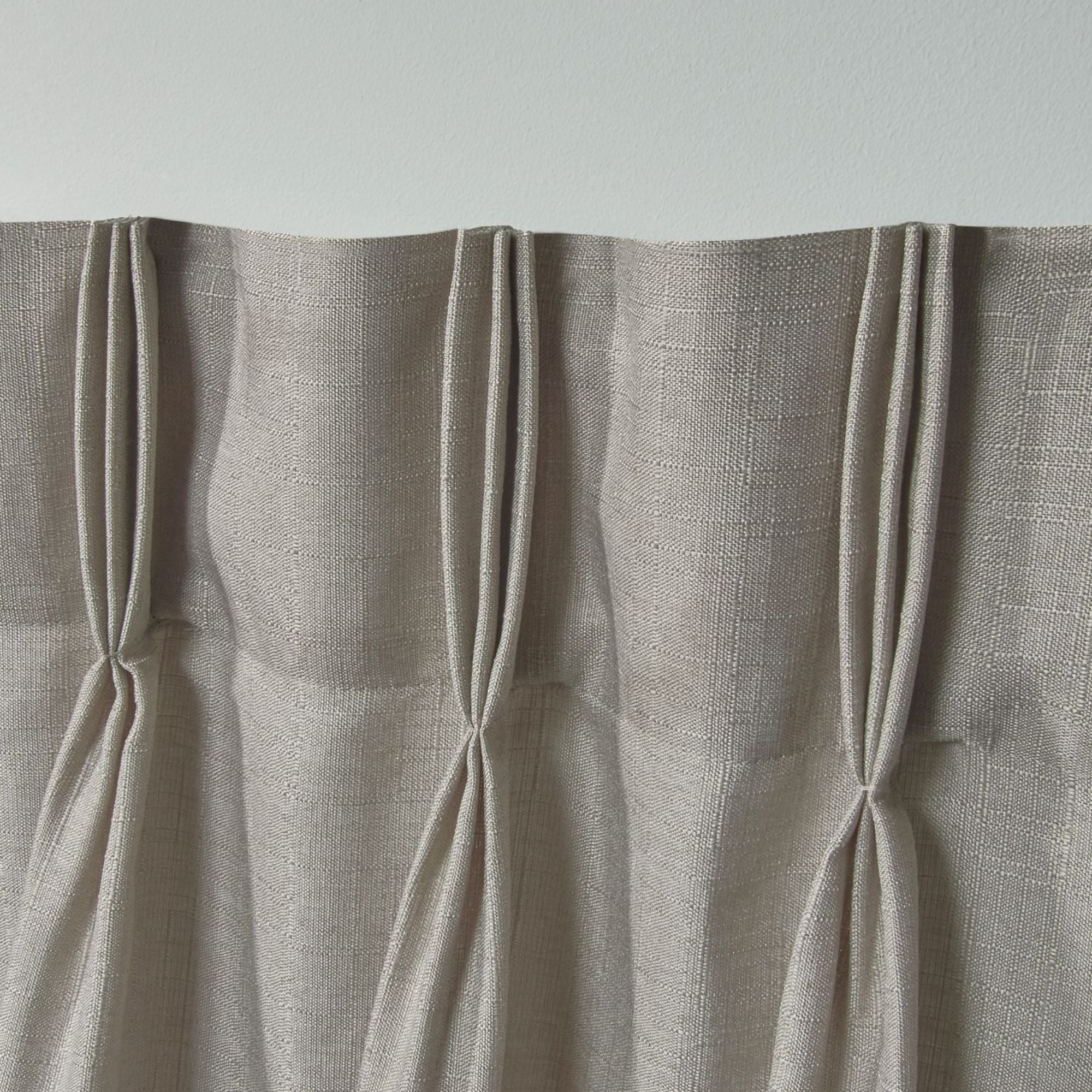 Exclusive Home Loha Light Filtering Pinch Pleat Curtain Panel Pair, 108" Length, Beige