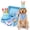 Blue - 4Pcs, variant on WAAYEEPAL 4Pcs Dog Birthday Gift Set, Pet Birthday Cake Hat, Birthday Bandana, Squeaky Ice Cream Lollipop Plush Toys, Puppy Birthday Party Costume Accessories for All Breeds Dogs, Pink