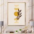 thumbnail image 2 of Designart 'Abstract Geometrical Moon and Sun With Leaf VII' Modern Framed Canvas Wall Art Print, 2 of 5