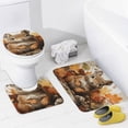 thumbnail image 4 of Squirrel Maple Leaves Autumn Thanksgiving 4 Piece Bathroom Rug Set with Shower Curtain Bathroom Sets with Shower Curtain And Rugs 4 Piece Fall Decor Grateful Thanksgiving Waterproof Shower Curtain, 4 of 8