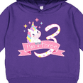 thumbnail image 3 of Inktastic I'm Three Cute Unicorn 3rd Birthday Toddler Hoodie, 3 of 4