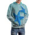 thumbnail image 5 of Two Blue Starfish in Clear Water 3D Print Hoodie Men Women Autumn Thin Pullover Sweatshirt Vintage Streetwear Tops, 5 of 6