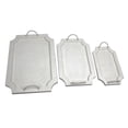 thumbnail image 2 of Set Of 3 Creative Traditional Style Wooden Serving Tray, White, 2 of 2