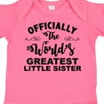 thumbnail image 4 of Inktastic Officially the World's Greatest Little Sister Girls Baby Bodysuit, 4 of 5