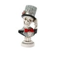 thumbnail image 2 of FEOLGEHLY Halloween Skeleton, 9 inch Resin Bust Statue in Formal Dress & Top Hat, Spooky Skeleton Decor for Home Bookshelf Desktop Centerpiece Bar Party Decor, Halloween Collection, 2 of 6