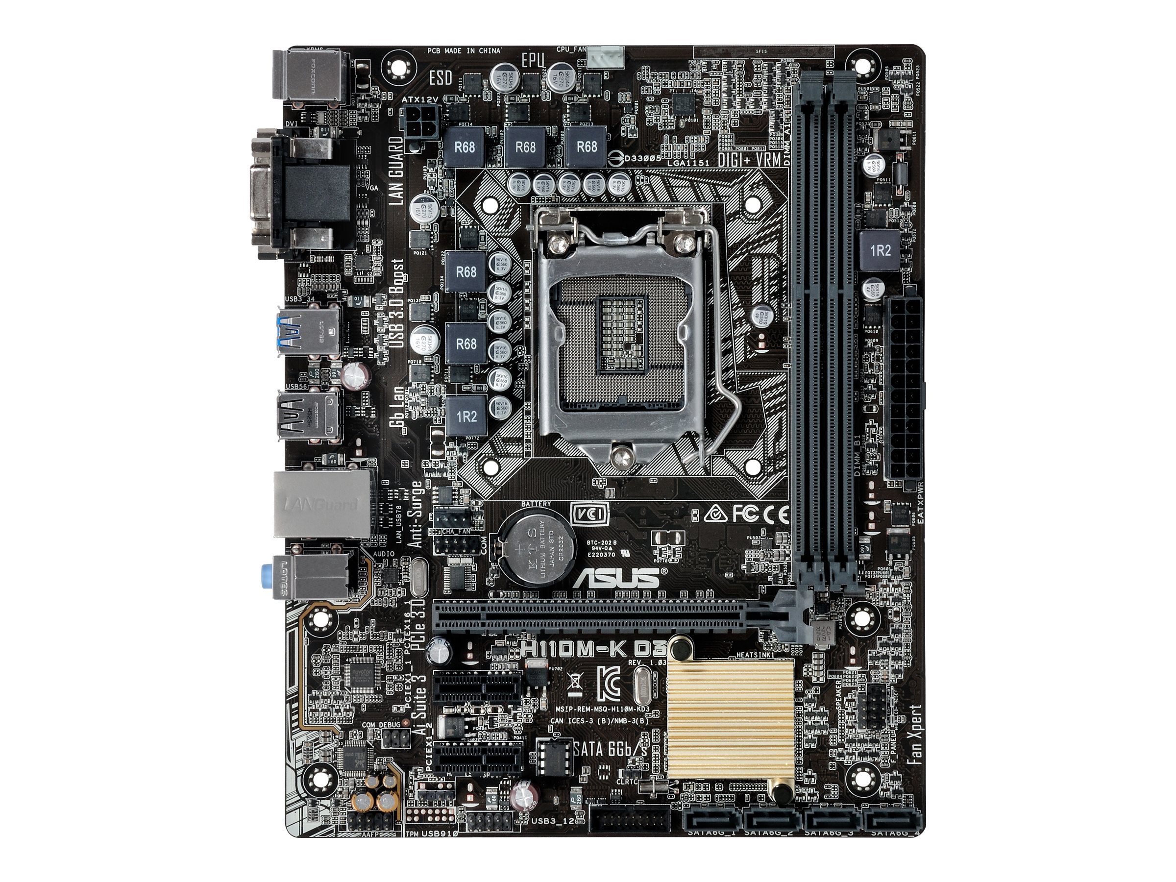 ASUS H110MK D3 Motherboard micro ATX LGA1151 Socket H110 USB