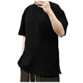thumbnail image 4 of TSADFHJI T-Shirts Graphiques pour Hommes Pêche Impression Texture Embossée Poche Cachée Col Rond T-Shirt Ample Décontracté L Noir, 4 of 7