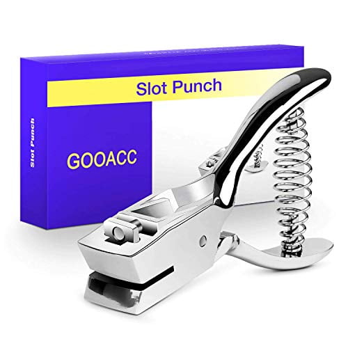 Badge Hole Slot Punch for ID Cards Hand Held, One Slot Puncher, 15mm x 3mm Hole, No Burrs Holes