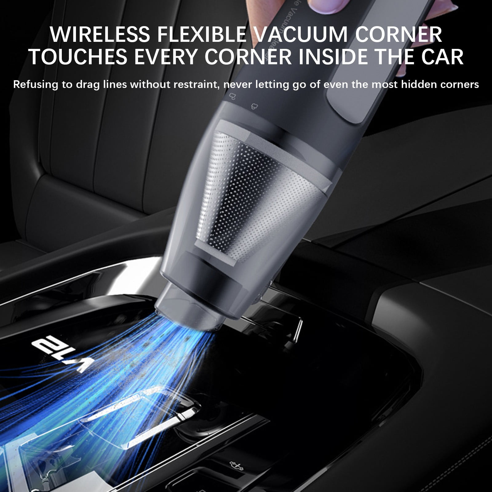 ZToonmas Car Vacuum Cleaner, 13000Pa Portable and Rechargeable Handheld Vacuum Cordless, Mini Hand Held Vacuum for Car Home Pet Office