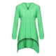 thumbnail image 4 of ICHUANYI Clearance Women's Summer Fashion Long Sleeves V-Neck Cotton Line Loose Shirt Blouse(Green, M) ICHUANYI WER2023081013706, 4 of 9