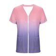 thumbnail image 5 of BiZtdJrK Women Fashion Summer Cardigans Gradient Color Short Sleeve Open Front Sweaters Lightweight Travel Vacation Shrug Cardigan with Pockets Pink M, 5 of 6