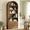 Brown, variant on Fnova 76.8" Tall Arched Bookcase, 5-Tier Bookshelf with File Cabinet Drawer, Large Open Display Storage Shelves for Home Office, Living Room, White