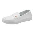 thumbnail image 1 of Zapatos de enfermería para mujer, de piel sintética, planos, mocasines transpirables. corazon 38, 1 of 9