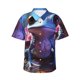 thumbnail image 1 of Fotbe Colorful Frog Among Flowers Camisa Hawaiana para Hombre Unisex – Camisa Casual de Verano con Botones de Manga Corta de Algodón y Lino,Small, 1 of 7