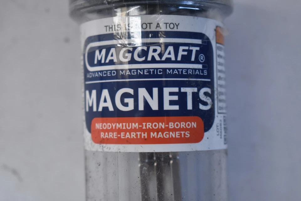 Magcraft Rare Earth Magnets 6 Pack 3/4" X 3/4" X 1/8" Genuine Oem Tools