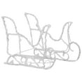 thumbnail image 3 of Benjara Garden 4pc Reindeer and Sleigh Christmas Decoration, 240 LEDs, White, 3 of 5