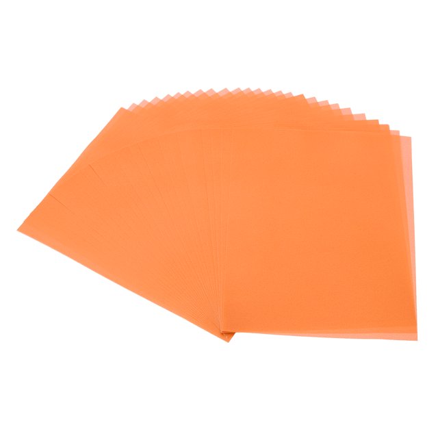 Uxcell 30 Sheets Vellum Paper 8.5 x 10.98 inch, Printable Translucent Paper for Invitations, 100GSM, Orange