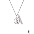 thumbnail image 2 of Delight Jewelry Silvertone Domed Ballet Dance Instructor Silvertone Fearless Bar Charm Necklace, 23", 2 of 4