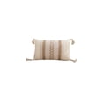 thumbnail image 2 of Funda de Almohada con Borlas Decorativas - Funda de Cojín de Sofá Bordada y Suave para Sofá o Cama, Cubierta de Cojín Blanca con Cremallera Oculta, 12x20 pulgadas (30x50 cm), Paquete de 1, 2 of 6