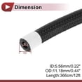 thumbnail image 5 of Unique Bargains 1 Pcs Fuel Line Hose Vacuum Hose Automotive Fuel Hose 12ft 0.22"ID 0.44"OD Black CPE Rubber,Nylon Braided AN-4, 5 of 7
