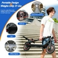 thumbnail image 3 of LiteFive 500W Electric Scooter - 10" Tires, Up to 22 MPH & 23 Miles, 3 Speed Modes Foldable Commuter Electric Scooter for Adults, 3 of 7
