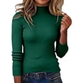 thumbnail image 3 of Slim Fit Long Sleeve Knitted Pullover Sweater Soft Comfortable Casual Basic Wear Warm Winter Fall Fashion, 3 of 8