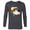 Charcoal Heather, variant on Disney Peter Pan Nana St. Bernard Dog Big Face Costume - Long Sleeve T-Shirt for Men - Customized-White