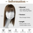 thumbnail image 3 of Aorsher Hair Toppers with Bangs for Thin Hair, 16 inch Hair Topper Wiglets Synthetic Hair Pieces with Thinning Hair Browm With Blonde for Women, 3 of 7