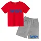 thumbnail image 3 of Conjunto de 2 camisetas y pantalones cortos con estampado de letras de verano para niños de 2 a 13 años, ropa deportiva de calle para niños y niñas, 3 of 5