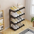 thumbnail image 6 of Shoe Rack, Four Tier Shoe Rack, Shoe Organizer, Bedroom Closet Shoe Rack, Entryway Storage, Plastic Shoe Shelf, Daily Use Shoe Storage, Ventilated Shoe Rack, 6 of 9