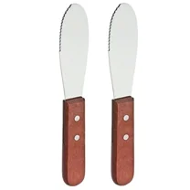 Stainless Steel Spreader Kitchen Knives For Sandwiches Butter Cheese Set Of 2
