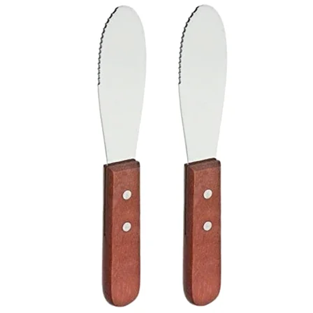 Stainless Steel Spreader Kitchen Knives For Sandwiches Butter Cheese Set Of 2
