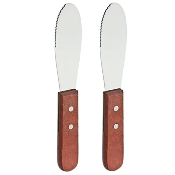 Stainless Steel Spreader Kitchen Knives For Sandwiches Butter Cheese Set Of 2