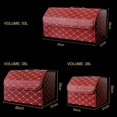 thumbnail image 5 of Portable Car Storage Bag Stowing Tidying Pu Leather Auto Trunk Box Organizer, 5 of 5