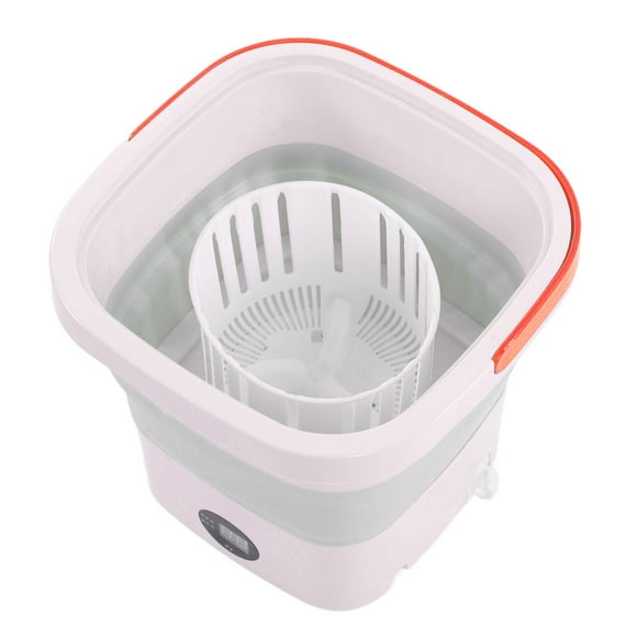 Mini Lave-Seau Portable 6L Machine à Laver Automatique Pliable avec Écran LCD pour Drom RV Appartement de Voyage 100 à 240V