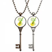 Brazil Carnival Instrument Performance Key Necklace Pendant Jewelry Couple Decoration