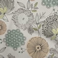thumbnail image 1 of oneOone Silk Tabby Light Gray Fabric Asian Floral Sewing Craft Projects Fabric Prints By Yard 42 Inch Wide, 1 of 4