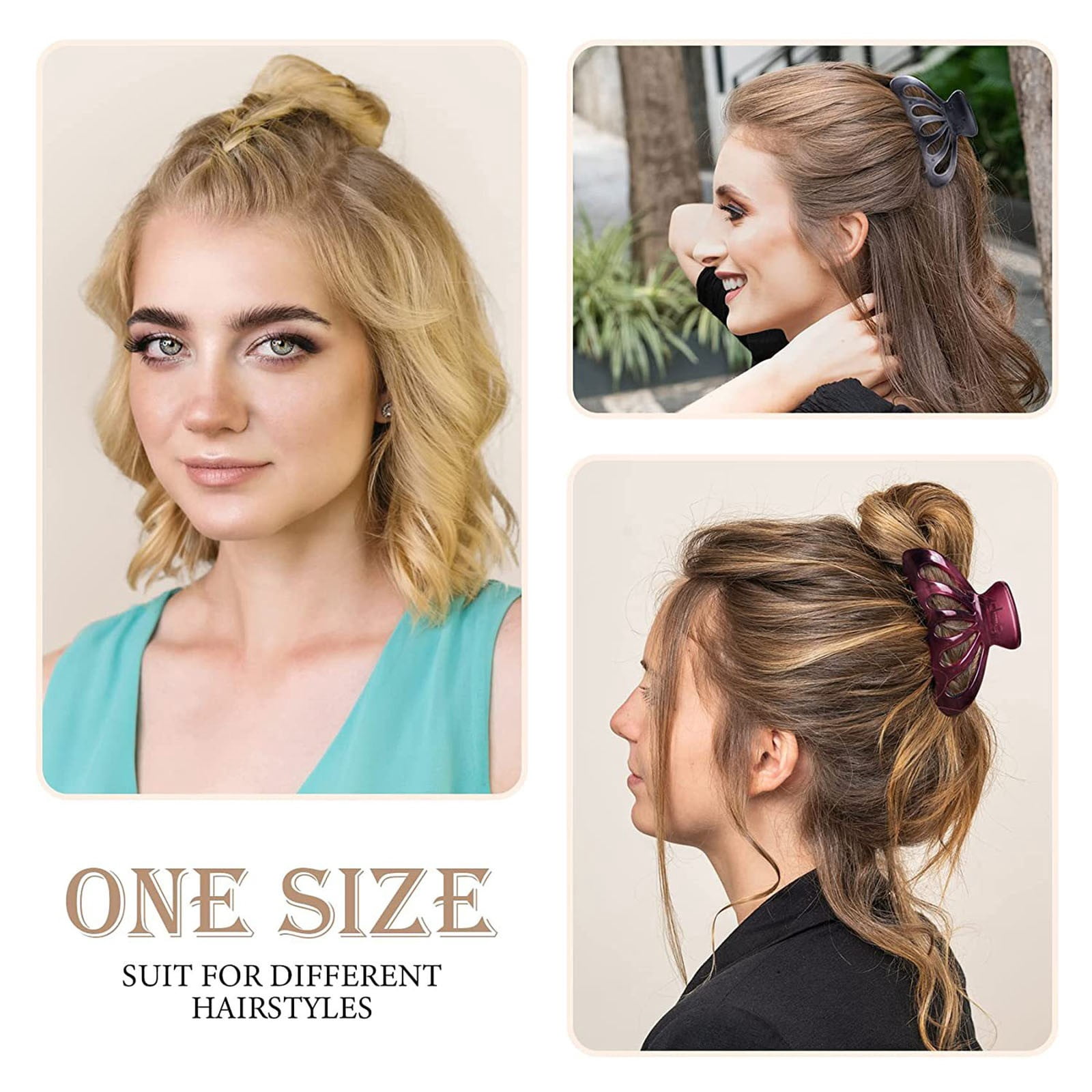 No Crease Hair Clip Long Rose Sectioning Clips Girls with Beads in Hair Star Hair for Hair Cute Hair Products Bow Barrette Hair Jewelry for Braids And Hair Curly Hair Things