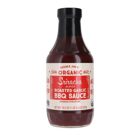 Trader Joe's Organic Sriracha and Roasted Garlic BBQ Sauce, 1 Bottle, 19.5 oz